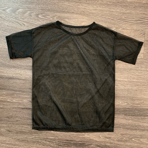 Black Mesh Tee - Picture 1 of 3